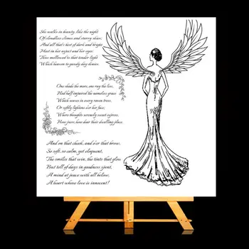Angel Wing DIY Silikoon Selge Tempel Küljes Tihend Külalisteraamatusse Reljeef Albumi Kujundusest