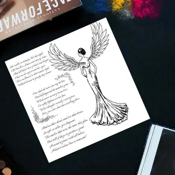 Angel Wing DIY Silikoon Selge Tempel Küljes Tihend Külalisteraamatusse Reljeef Albumi Kujundusest
