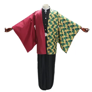 Anime Cosplay Sobiks Demon Slayer Kimono Ametirõivad Tomioka Giyuu Himejima Kyoumei Kostüüm Kleit Kimono Varjatud Tops Komplekt