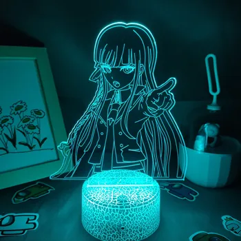 Anime Danganronpa Led Joonis Kyoko Kirigiri Öösel Tuled Lõbus, Lahe Kingitus Sõbrale RGB Mäng Lava Lamp Magamistoas voodi kõrval Laual Decor