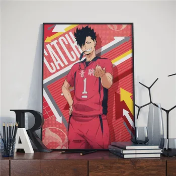 Anime Haikyuu Manga Keskkooli Volleybal Maali Kwaliteit Canvas Poster Elu Kinderkamer Seina Art Home Decor
