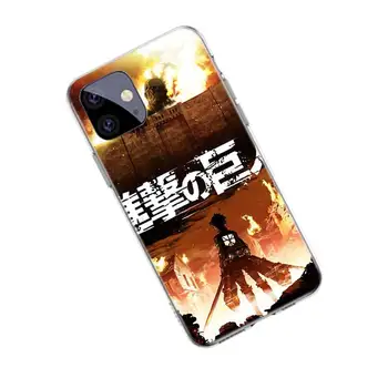 Anime-Jaapani rünnak Titan Case Apple iPhone 12 11 X-XR, XS Max 7 8 6 6S Pluss 5 5S SE 2020 Silikoon Telefoni Kate