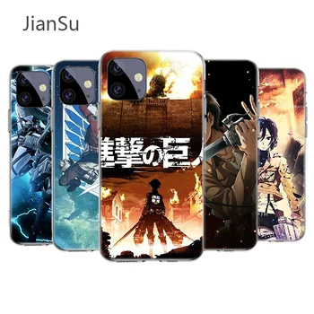Anime-Jaapani rünnak Titan Case Apple iPhone 12 11 X-XR, XS Max 7 8 6 6S Pluss 5 5S SE 2020 Silikoon Telefoni Kate