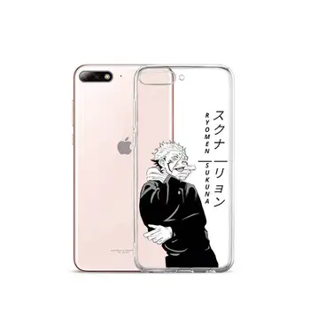 Anime Multikas Jujutsu Kaisen õudus Telefoni Juhul Läbipaistvad iPhone Samsung S 11 12 6 7 8 9 10 20 Pro X XS Max XR Pluss lite