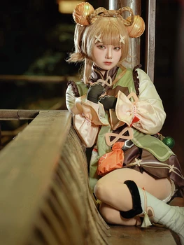 Anime Mäng Genshin Mõju YaoYao Naha Lolita Kleit Armas Ühtne Loli Riided Cosplay Kostüüm Naistele Halloween ping 2021New 102904