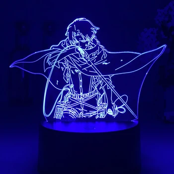 Anime Shingeki No Kyojin Hange Zoe Armin Arlert Kelle Yeager Levi Magamistuba Decor Kingitus Rgb Led Lamp Tilk Laevandus Rünnak Titan
