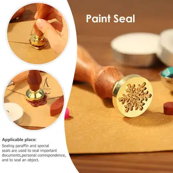 Antiik DIY Nikerdamist Puidust Käepide Tühi Sealing Wax Templid Käsitöö Decor (25mm) 64656