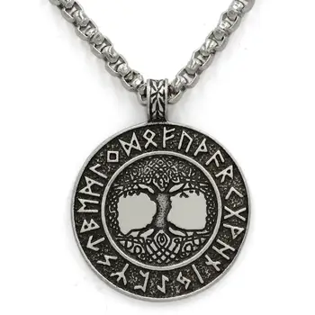 Antuqing Põhjamaade Viikingid Runes elupuu RIPATS Kaelakee Norse Mythology Mehed Amulett Talisman Võlusid Ehted Dropshipping