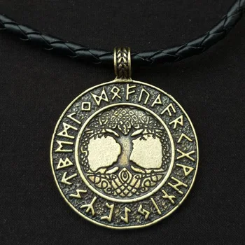 Antuqing Põhjamaade Viikingid Runes elupuu RIPATS Kaelakee Norse Mythology Mehed Amulett Talisman Võlusid Ehted Dropshipping