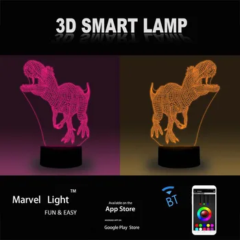 App Kontrolli Filmi Üksteist Võõras Asju 3d Led Night Light 7 Värvid Lastele Uuringu Korral Auhinna Koju Pool Decor Tabel Lamp
