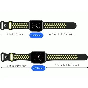 Apple Watch Seeria 6/5/4/3/Rihm Unisex Rihm Must Punane 42/44mm Paar Sport Watchband Vaadata Käevõru Sünnipäeva kingitus