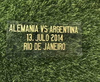Argentina Match Üksikasjad Lõplik Argentiina Vs Saksamaa ALEMANIA Raud soojusülekande Jalgpall Plaaster Badge)