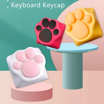 Armas Keycaps 3D Pehmest Silikoonist Kassi Käpa Pad Mehaaniline Klaviatuur Alumiinium Baasi Keycap Roosa/Must/Valge Värvi klahvi caps 35217