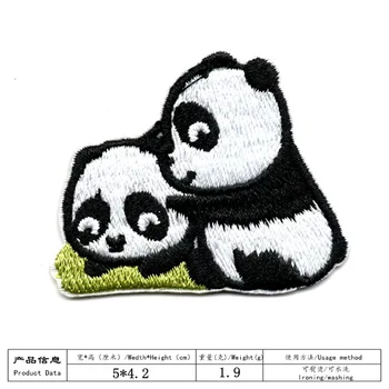 Armas National Treasure Panda Tikandid Raud Õmble Plaastrid Riided Applique DIY Müts, Mantel, Püksid Tarvikud Riie Kleebis