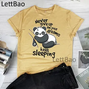Armas Panda T-Särk Naiste Riided Graafiline Top Tees Korea Stiilis Vabaaja Tshirt Harajuku Kawaii Streetwear Punk Puuvillast T-Särk
