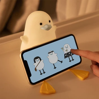 Armas Öö, Valgus Silikoon Soft Touch Sensor Loomade Part LED Öölambid Lamp Baby Laste Magamistuba Dekoratiivsed USB Laetav