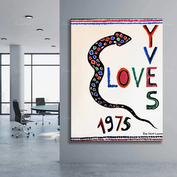 Armastus 1975, Yves Saint Laurent, Seina Art Home Decor, Armastus Printable, Art & Collectibles, Mood Plakat 107812