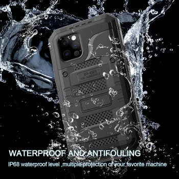 Armor veekindel korpus Apple iPhone 12 Pro Max juhul katma Metallist Coque Fundas põrutuskindel Jaoks iphone12 Mini telefoni juhul luksus