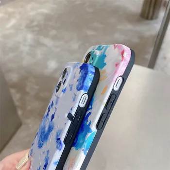 Art Kuju Graffiti Telefon Case For iPhone Mini 12 11 Pro Max 7 8 Plus XS Max X-XR SE 2020 Värviline Kiri Selge tagakaas