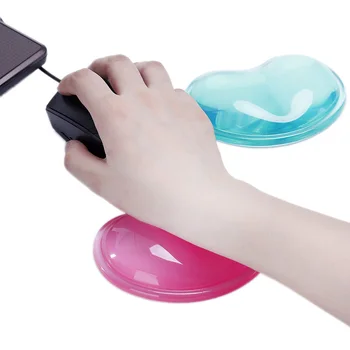 Arvuti Mouse Pad Südame-kujuline 3D Randme Ülejäänud Silikoon Geel Toetada Käsi Padja Mälu Puuvill Gaming Mouse Pad Ameti Töö