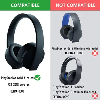 Asendamine Kõrvapadjakesed Sony PlayStation Kuld Juhtmeta Peakomplekti 2018 Kõrvaklappide PS4 Padjake CUHYA-0080 Kõrva Pad Padi Tassi