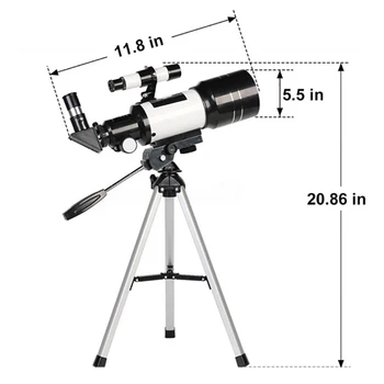 Astronoomilise Teleskoobi Ruumi Öise Nägemise Professionaalne Zoom Hd 150X Murdumisnäitaja Teleskoobiga Tähti Kuu Algajatele