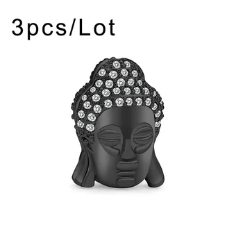 Atreus 3tk/palju Religioosseid Buddha Pea Võlusid Vask Distants Helmed Mikro Sillutada Tsirkoon Lahtiste Pärlitega Ehete Tegemise Hulgimüük