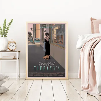 Audrey Filmi Breakfast At Tiffany ' s Plakati Print Seinamaaling Kõrge Kvaliteediga Printida Moe Retro Seina Pilt elutuba Home Decor