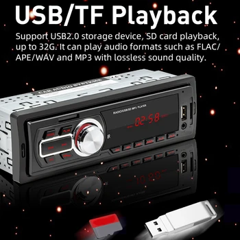 Auto Audio-Kesk-FM-Stereo 5209E Auto Raadio Multimeedia Audio-Mängija, Bluetooth-ühilduva TF Kaart U Disk AUX juhtseade