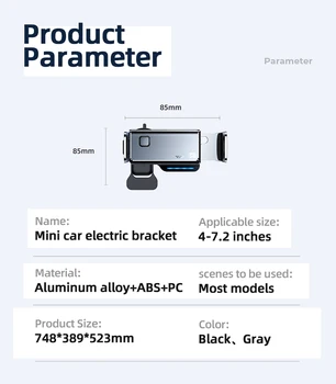 Auto Hoidikut Mini Smart Elektriline Puldiga Air Vent Clip Mobiiltelefoni Mount Bracket Seista Auto Induktsiooni iPhone