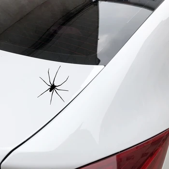 Auto Kleebis Õudus Spider Teenetemärgi Tarvikud Auto Pagasiruumi PVC Kleebised Must/hõbe 13.1 cm * 16.3 cm