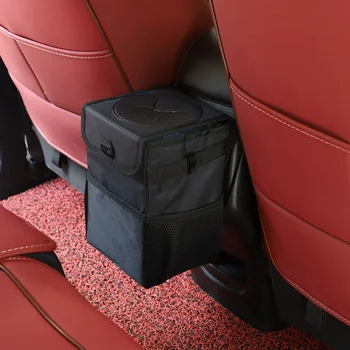 Auto Prügikasti Mugav Auto Prügi Saab Portable Drive Bin Premium Rippuvad Wastebasket Istme Veekindel Prügi Prügi