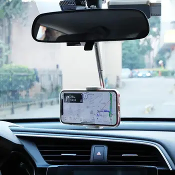 Auto Rearview Mirror Mount Telefoni Omaniku iPhone Samsung Xiaomi Reguleeritav GPS Istme Nutitelefoni Omanik Universal Laiendada Seista
