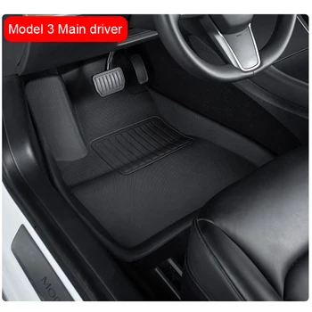 Auto all-Ilm Põranda Matt 2020-2021 Tesla Model 3/Y TPE Uue Disaini Stiilis Auto Veekindel mitte-tõsta Põranda Matid 3tk jalapadjandi 131359