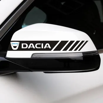 Auto stiil 2tk Decal Triip Rearview Mirror Teenetemärgi Kleebise jaoks Dacia Duster Logan Dokker Lodgy Sandero Stepway