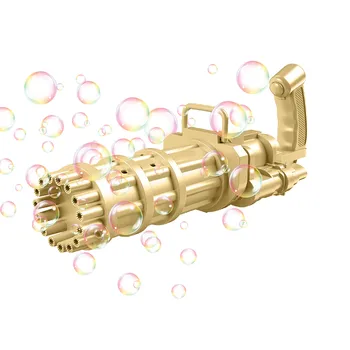 Automaatne Mulli Puhub Mänguasi Relv Elektrilised Bubble Machine Must Kuld Kuld Gatling Mull Relv Lapsed Fänn Combo Funktsioon#2