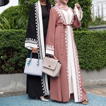 Avatud Abaya Kimono Dubai Seal Kaftan Türgi Moslemi Kampsun, Abayas Kleidid Naistele Rüü Arabe Femme Kauhtana Marocain Islami Riided