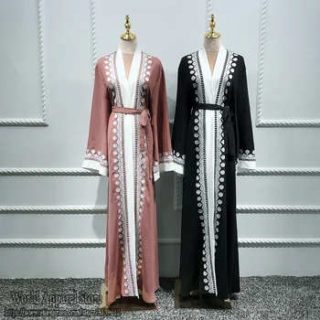 Avatud Abaya Kimono Dubai Seal Kaftan Türgi Moslemi Kampsun, Abayas Kleidid Naistele Rüü Arabe Femme Kauhtana Marocain Islami Riided