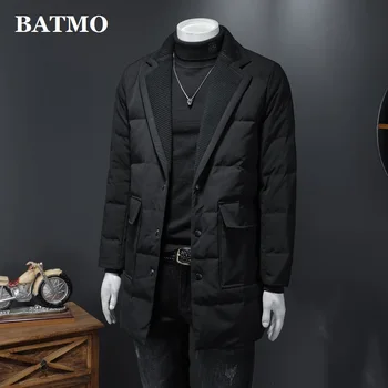 BATMO 2021 uute tulijate talvel kõrge kvaliteedi 80% valge part alla kapuutsiga meeste jakid,meeste talve mantel,pluss-suurus M-5XL 198010