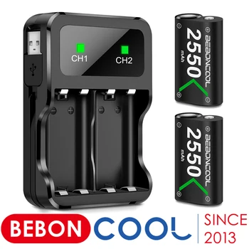 BEBONCOOL 2x2550mAh Akut Xbox-Seeria X - /S/X-One/Xbox Üks S/X Wireless Controller mäng draiverid + USB/Type-C Sadamate Laadija