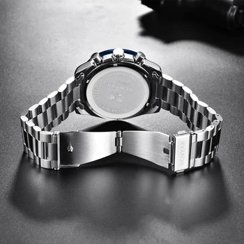 BENYAR Meeste Äri Roostevabast Terasest Quartz Watch Luksus Brändi Chronograph Veekindel Sport Vaadata Kella Relogio Masculino