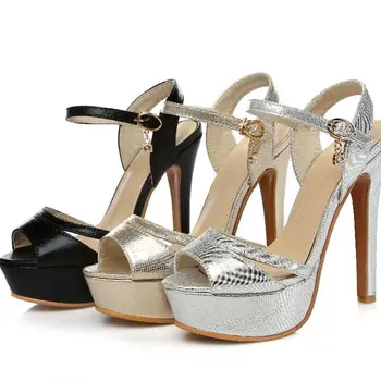 BLXQPYT Pluss kingad naine Sandaalid suvel Seksikas mood Suur Suurus 30-48 Super Kõrged Kontsad (13cm) Naiste kingad pulm Pumbad 431-5