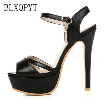 BLXQPYT Pluss kingad naine Sandaalid suvel Seksikas mood Suur Suurus 30-48 Super Kõrged Kontsad (13cm) Naiste kingad pulm Pumbad 431-5