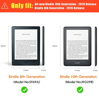 BOZHUORUI Stand Case for All-Uus Kindle (10. Gen,2019) e-Lugejad - Premium Kate Käega Rihm/Auto Magada, Ärkan