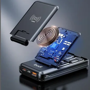 BUDI Multi-funktsionaalne Power Bank Kasti 10000mAh Õigus 1 Mikro-C Type-C-Tüüp Pank Converter Android USB Adapter 7 T4Z9