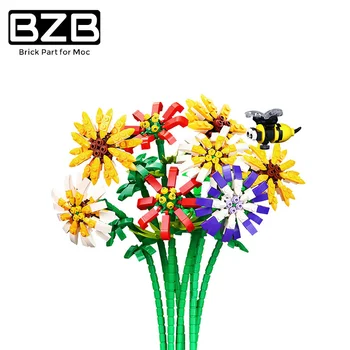 BZB KES Mööbel Fecoration Simulatsiooni Lill Orhidee Taime Võltsitud Kapseldatud Lill ehitusplokk Teenetemärgi Romantiline Kid Kingitused, Mänguasjad