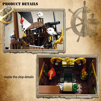 BZDA 1223 Tk DIY Seeria Pirate Ship Building Blocks Looja Haridus-Paat Mänguasjad KES laeva Mudel Tellised lastele Kingitused