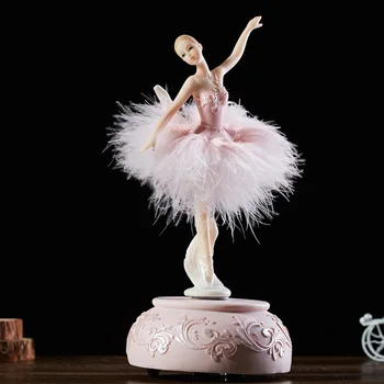 Ballerina Muusika Box Tantsu Tüdruk Luikede Järv Karussell koos Sulg Sünnipäeva Kingitus SLC88