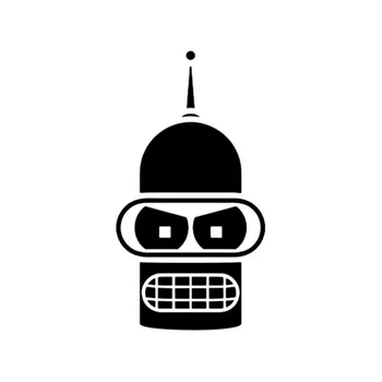Bender Nägu Cartoon Mood Auto Kleebis jaoks Kaitseraua Mootorratta Kiiver Pagasiruumi Veoauto Veoauto Decal 166024