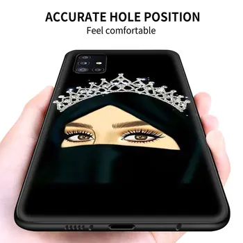 Black Case For Samsung Galaxy A51 A71 A21S A31 A41 A11 A12 A01 M31 M30s M51 Pehme Telefoni Kate Moslemid Islami Gril Kuninganna Kroon